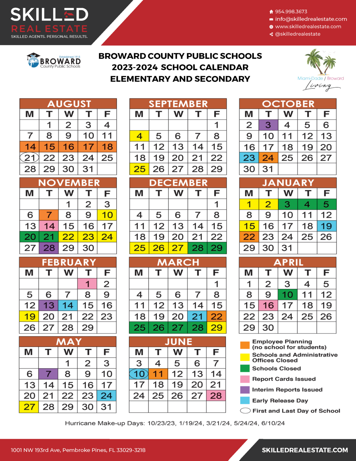 20232024 Broward School Calendar » MiamiDade / Broward Living