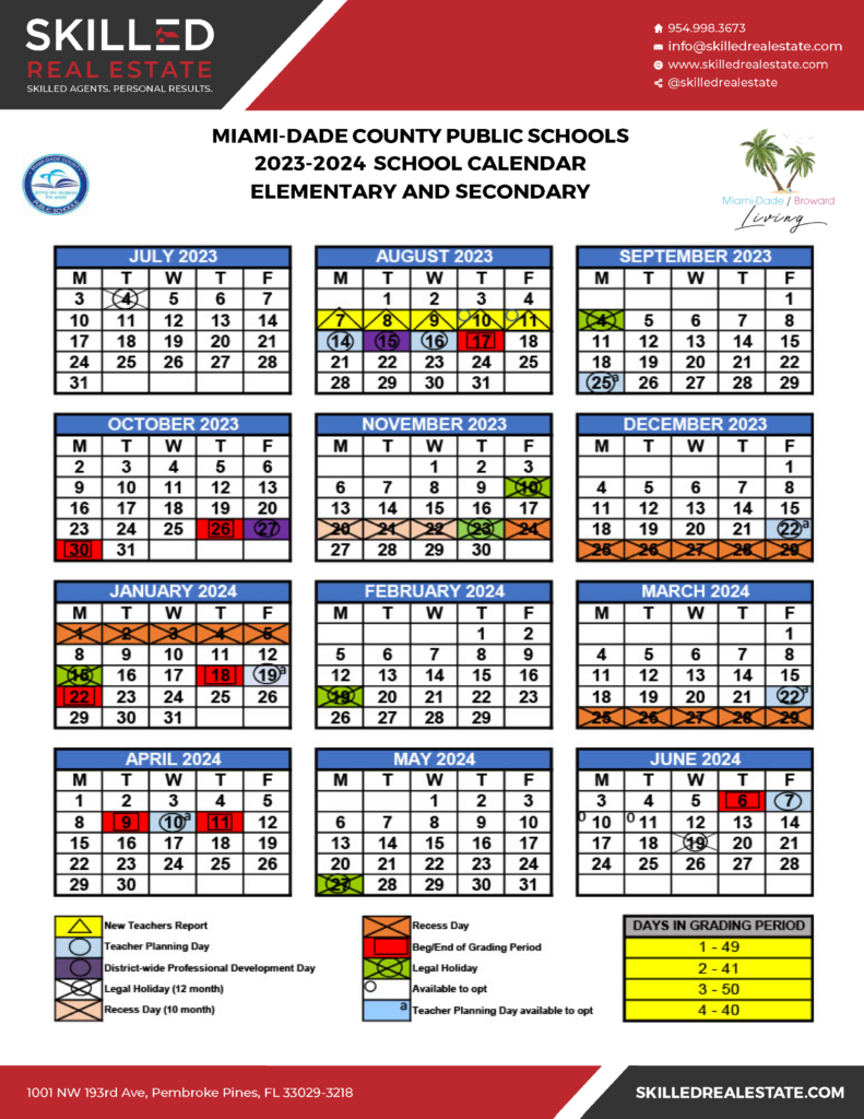 2024 2025 School Year Calendar Miami Dade Vida Allyson